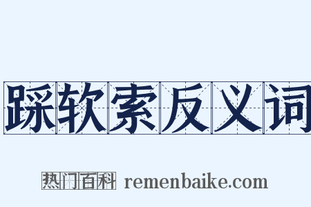 踩软索反义词是什么意思的图片